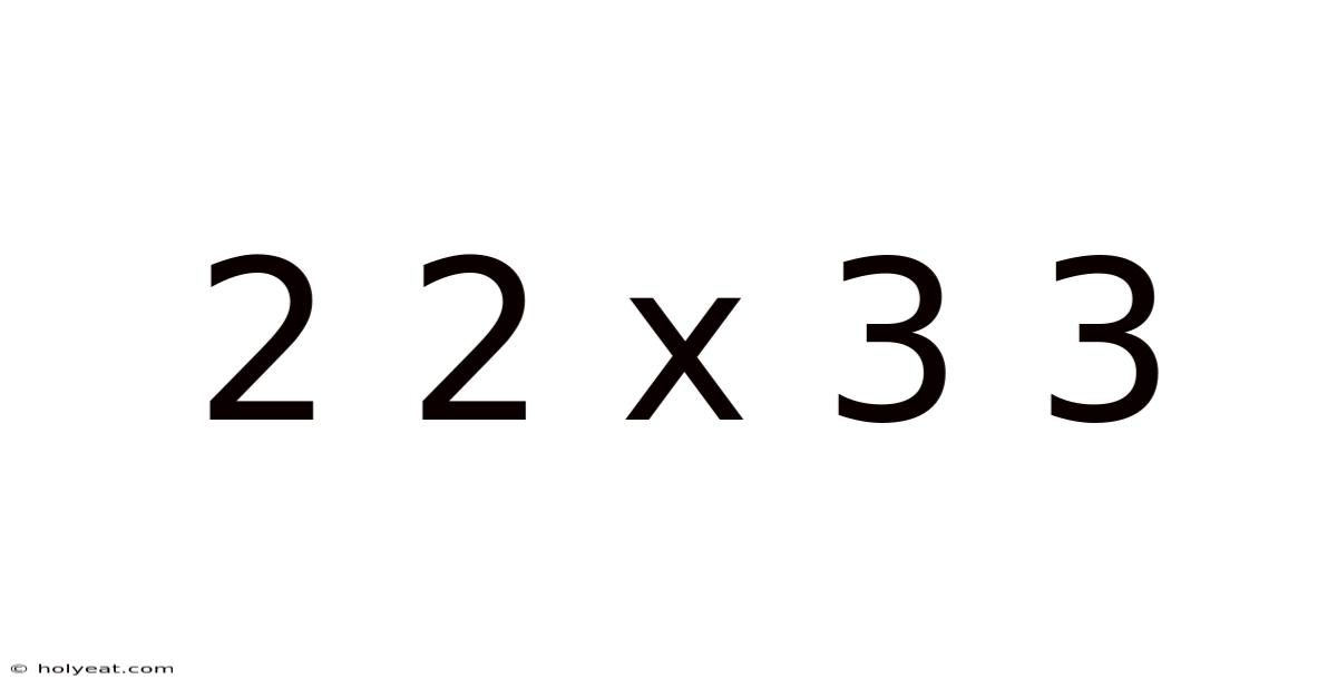 2 2 X 3 3
