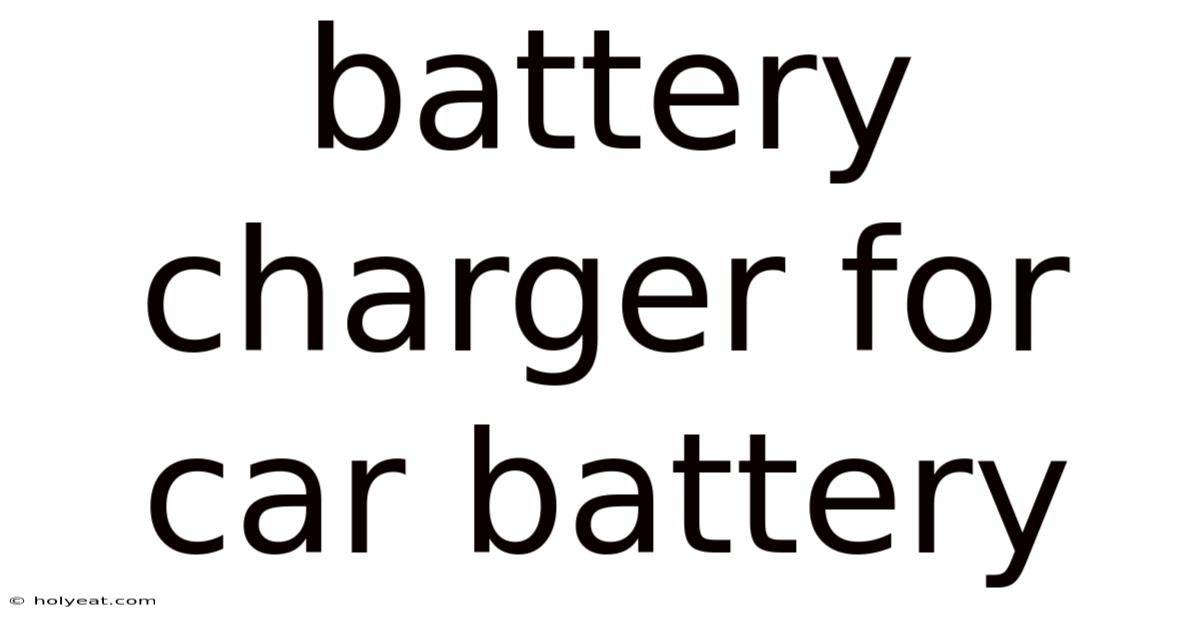 Battery Charger For Car Battery