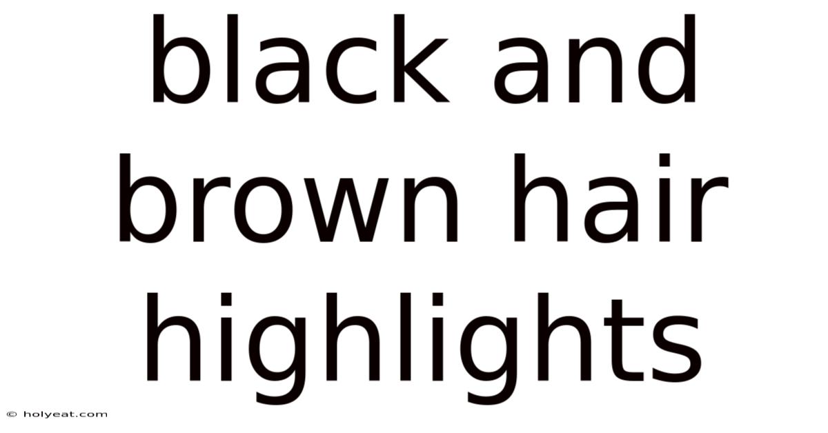 Black And Brown Hair Highlights