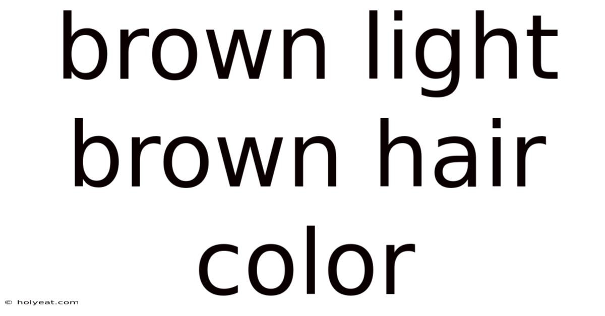 Brown Light Brown Hair Color