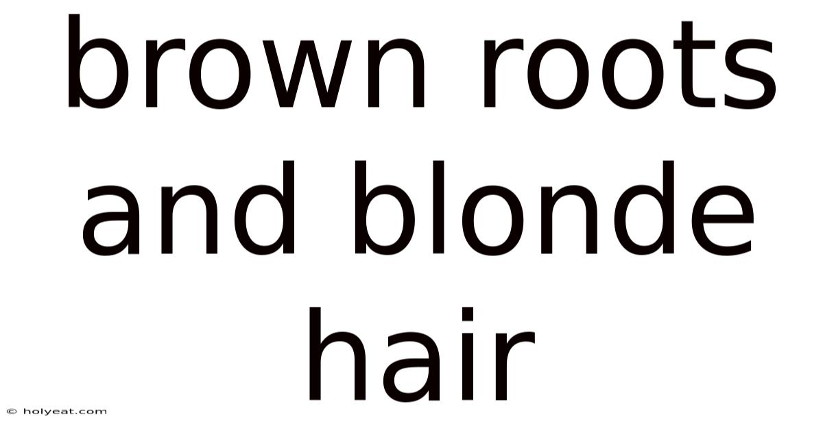 Brown Roots And Blonde Hair
