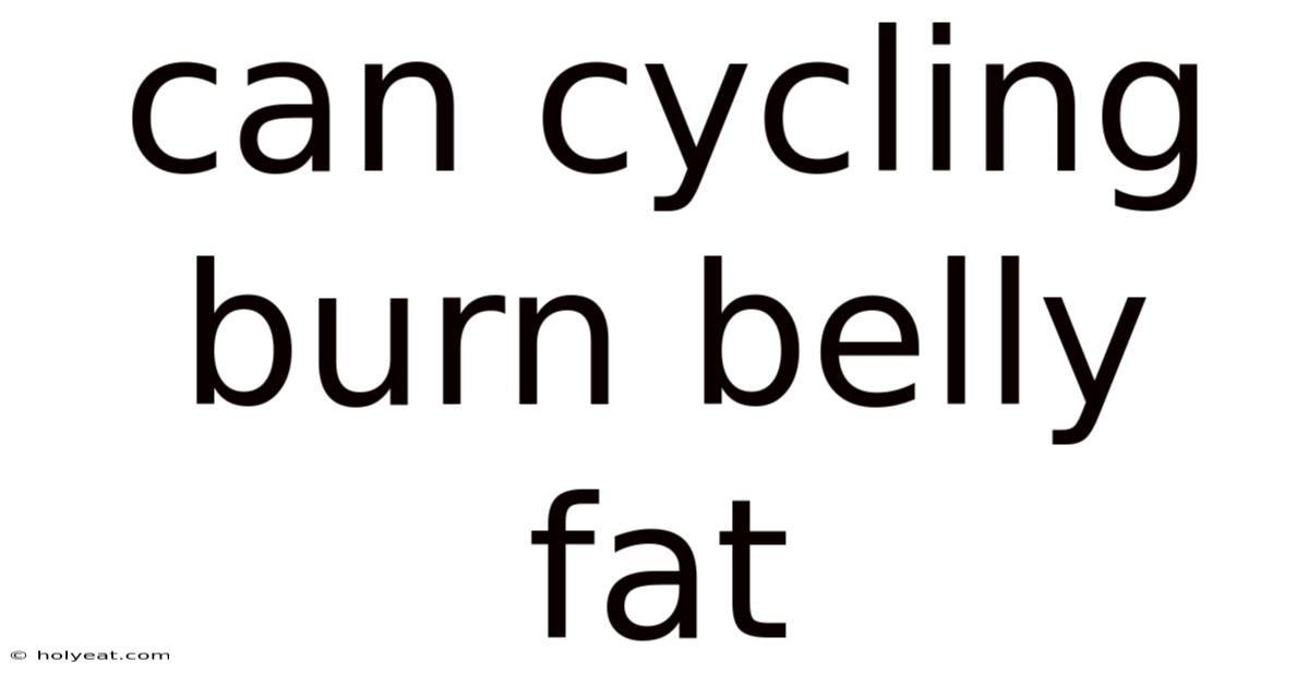 Can Cycling Burn Belly Fat