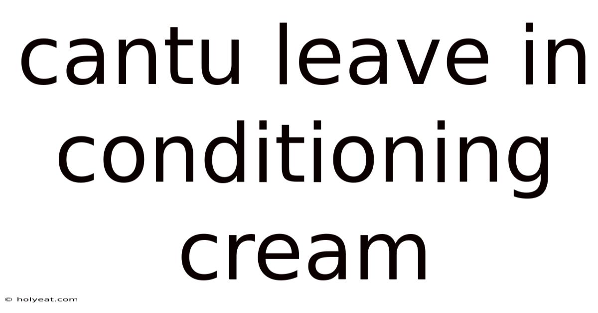 Cantu Leave In Conditioning Cream