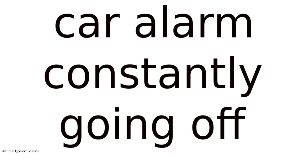 Car Alarm Constantly Going Off