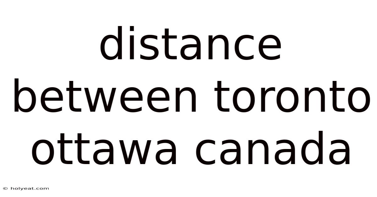 Distance Between Toronto Ottawa Canada
