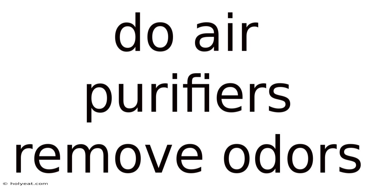 Do Air Purifiers Remove Odors