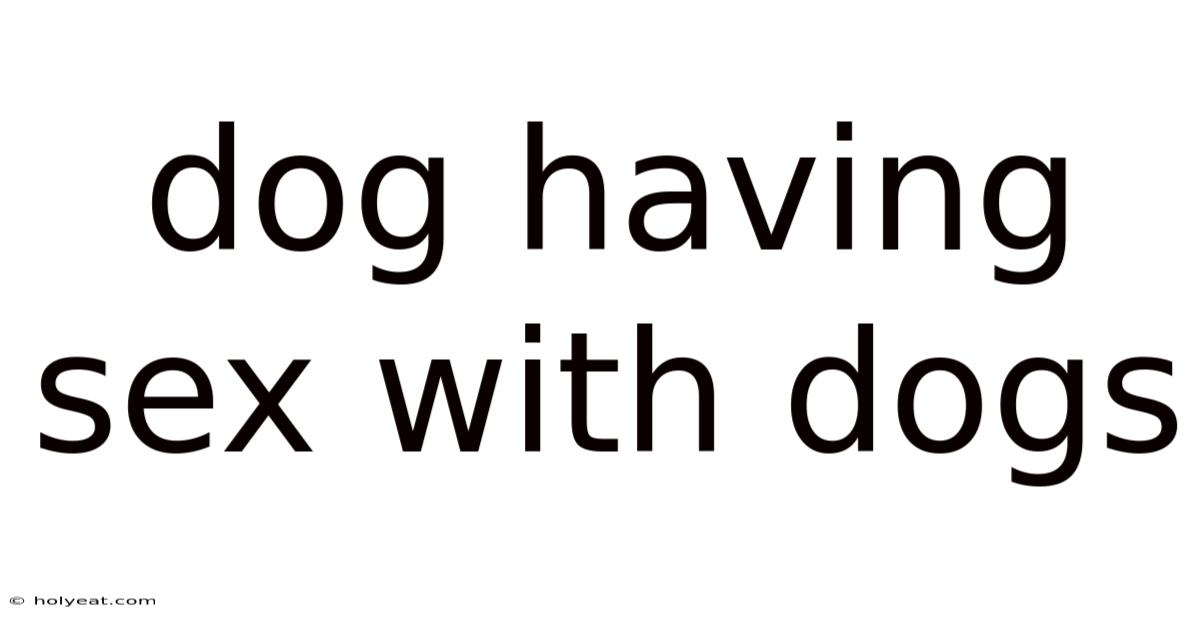 Dog Having Sex With Dogs