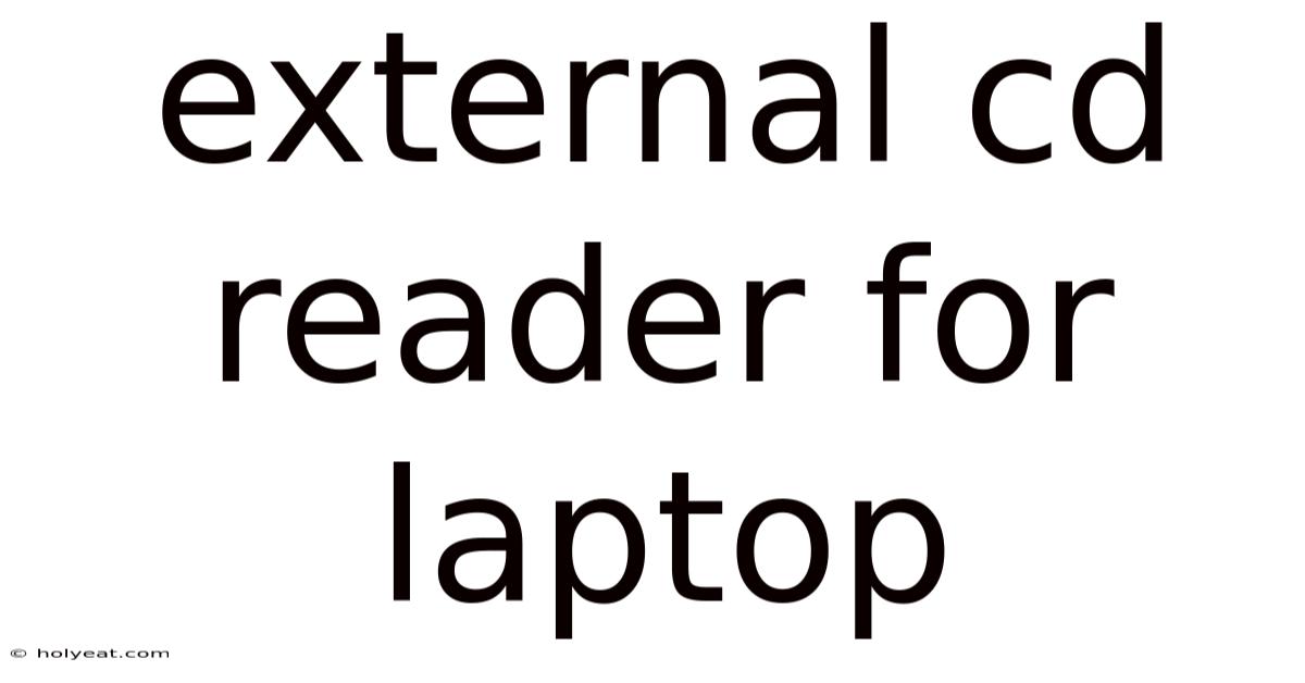 External Cd Reader For Laptop