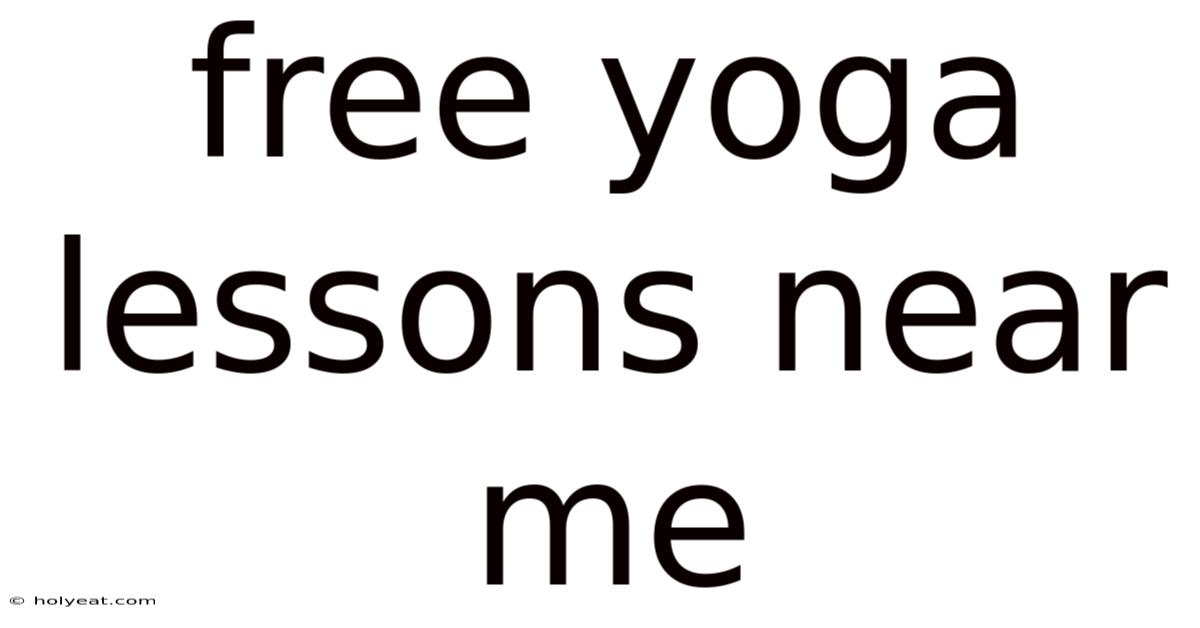 Free Yoga Lessons Near Me