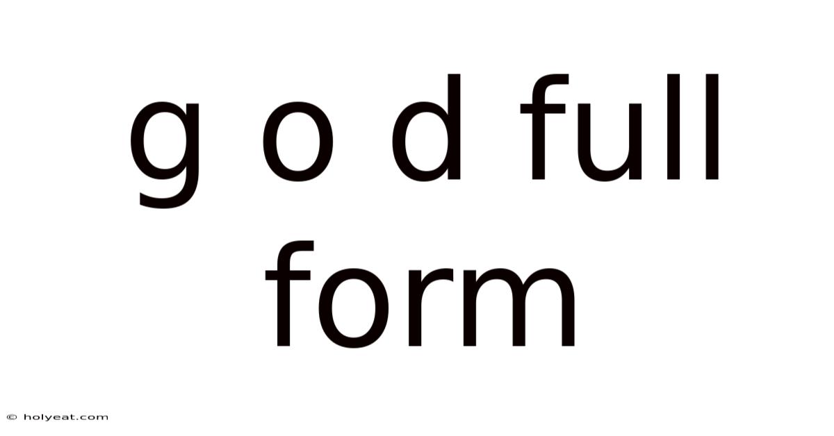 G O D Full Form