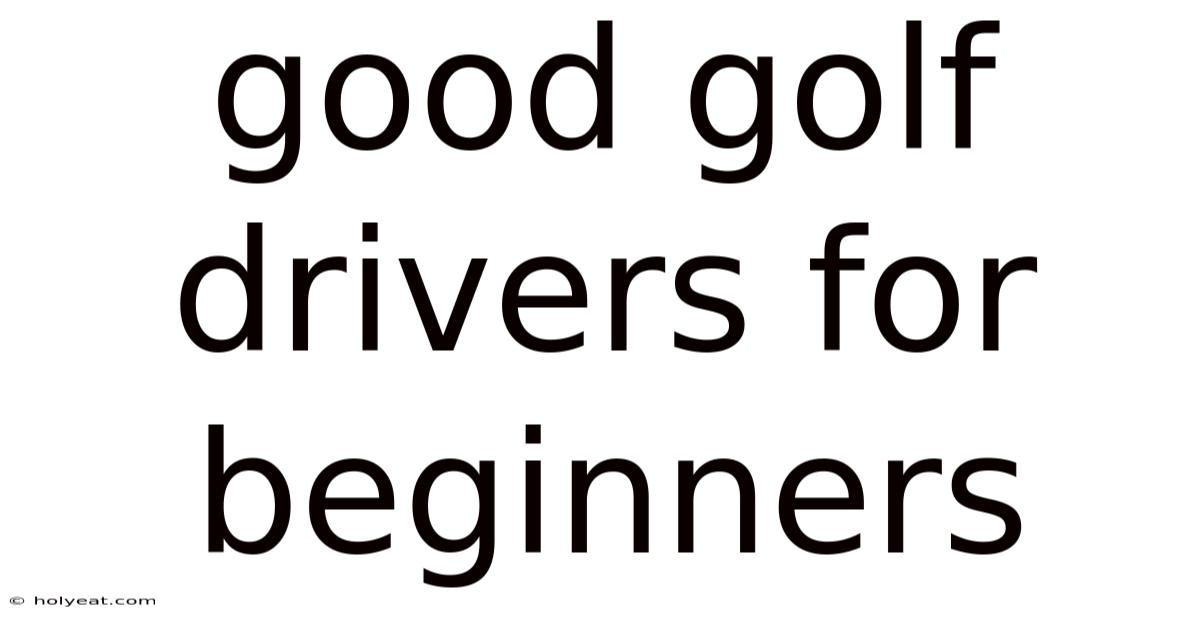 Good Golf Drivers For Beginners