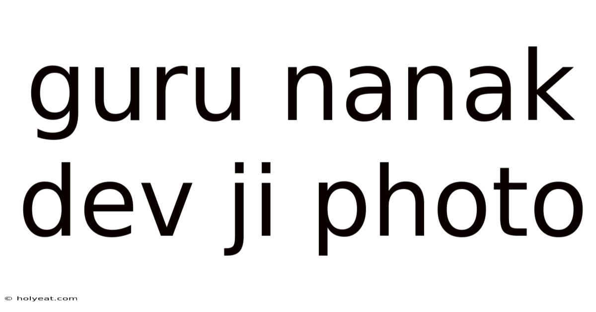 Guru Nanak Dev Ji Photo