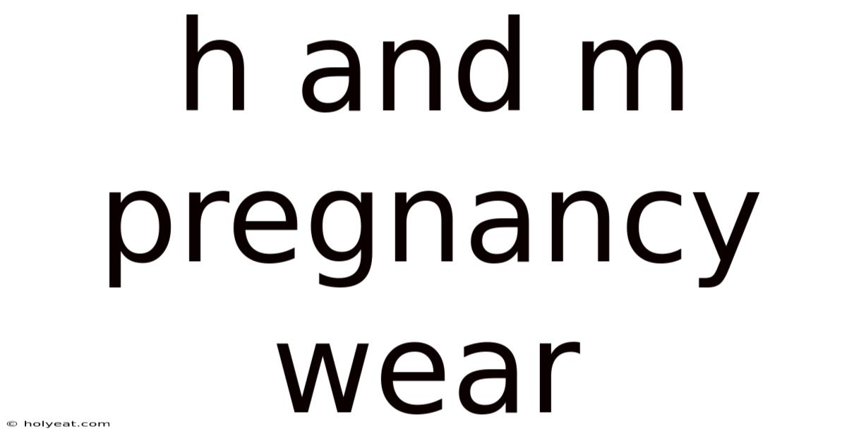 H And M Pregnancy Wear