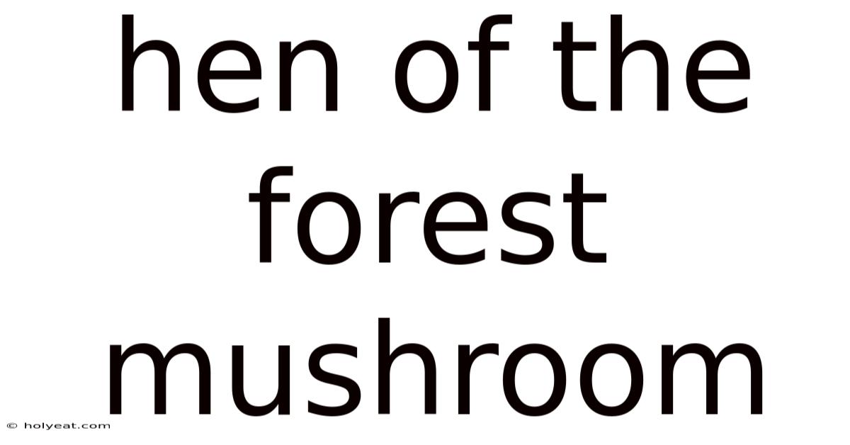 Hen Of The Forest Mushroom