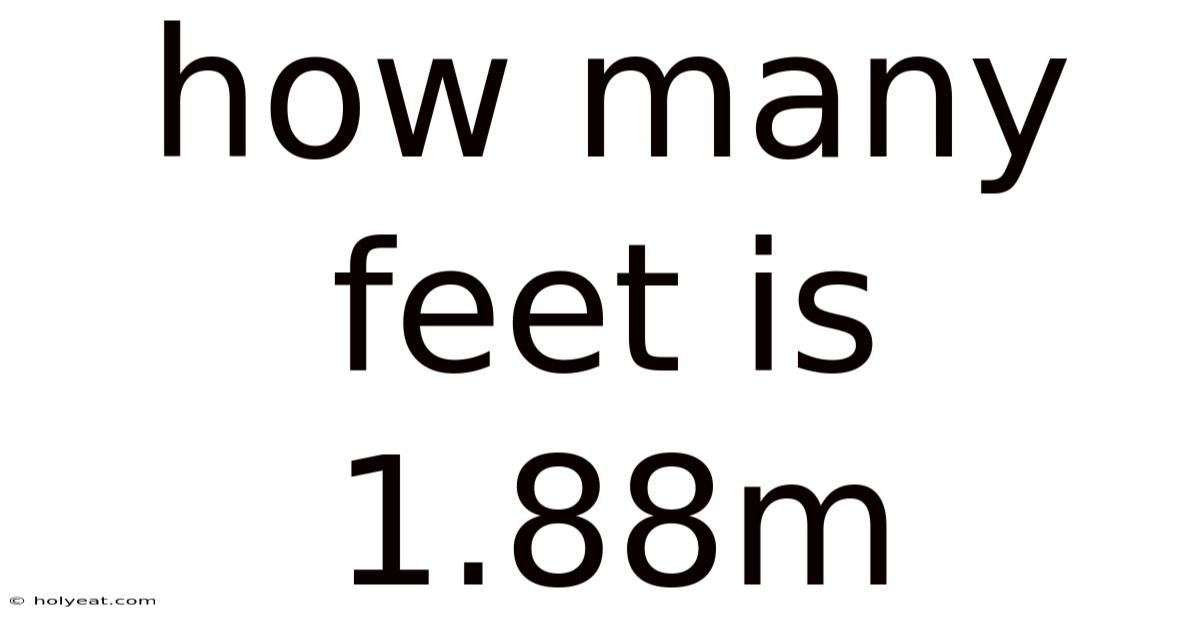 How Many Feet Is 1.88m