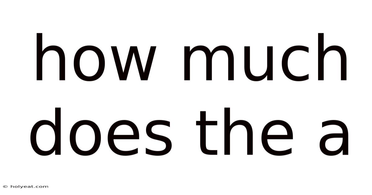 How Much Does The A