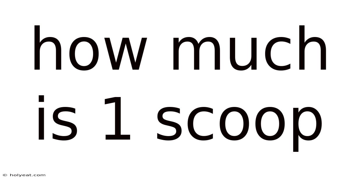 How Much Is 1 Scoop