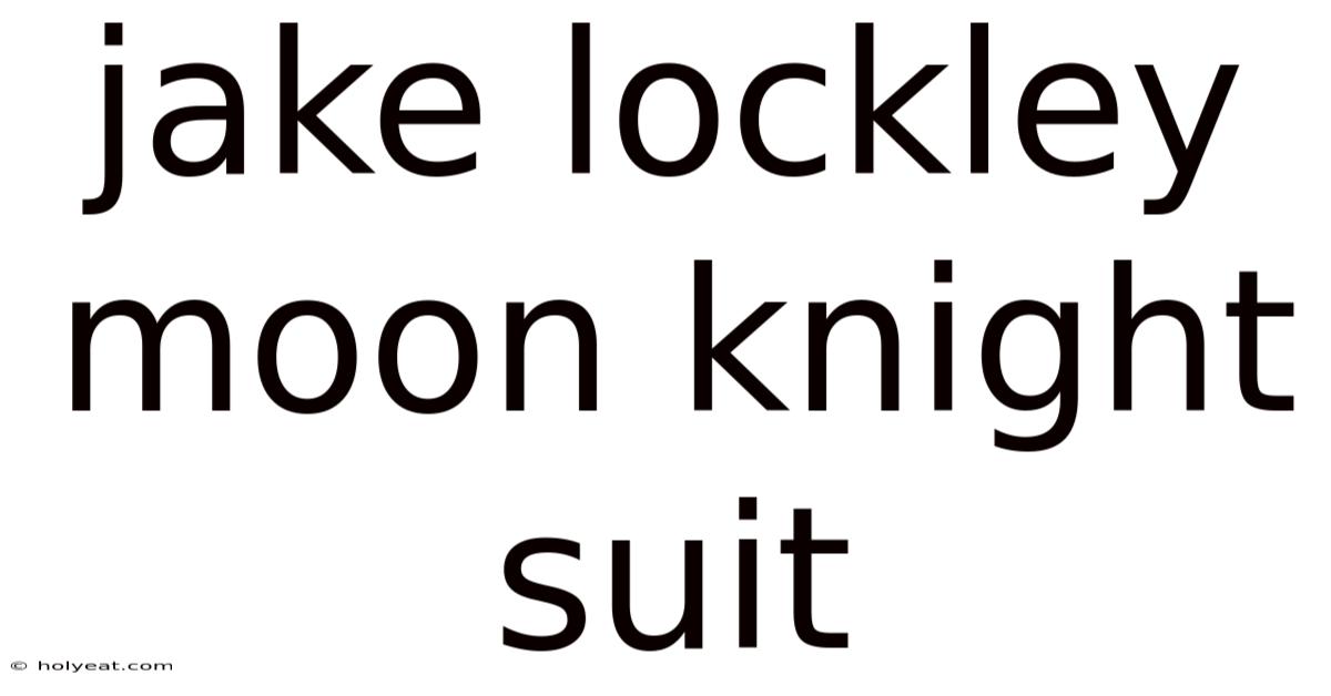 Jake Lockley Moon Knight Suit