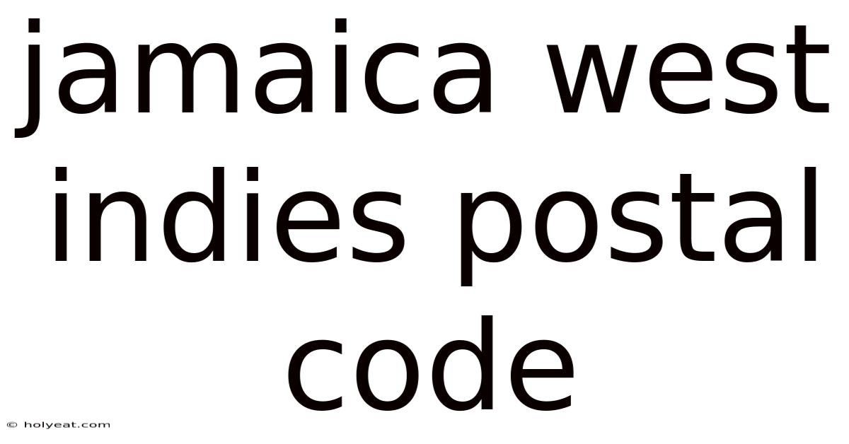 Jamaica West Indies Postal Code