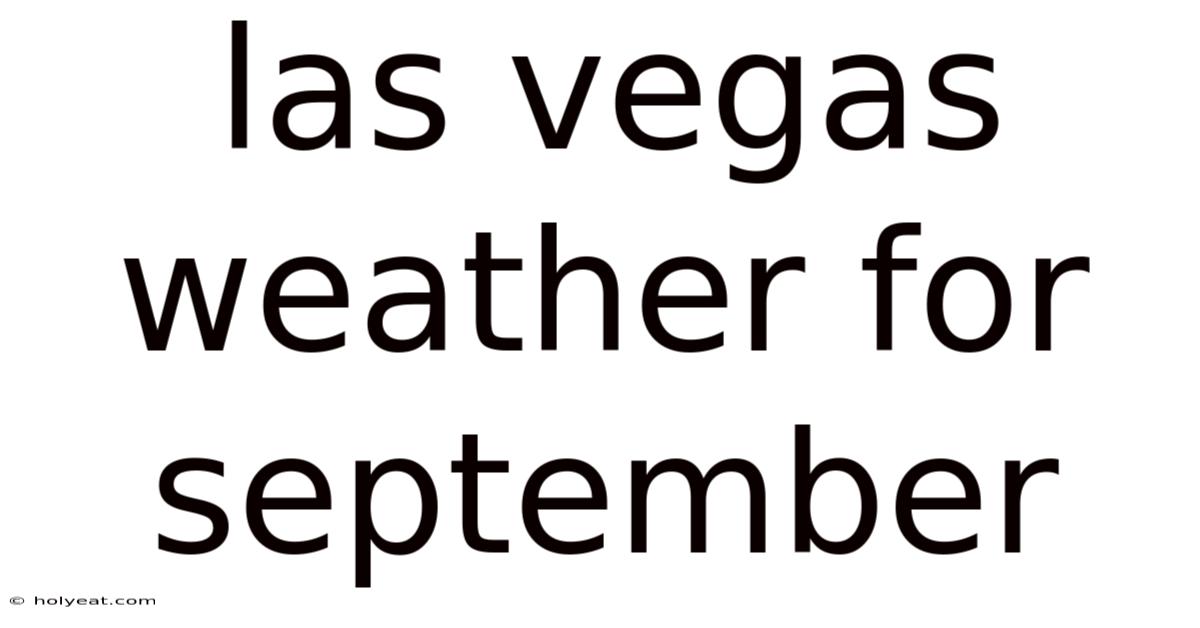 Las Vegas Weather For September