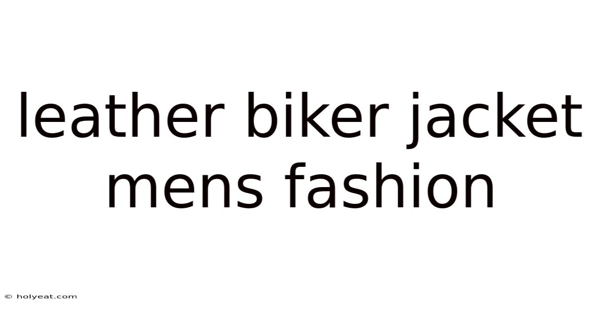 Leather Biker Jacket Mens Fashion