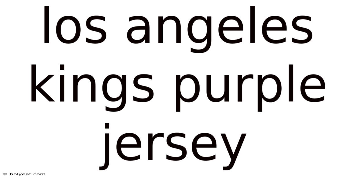 Los Angeles Kings Purple Jersey