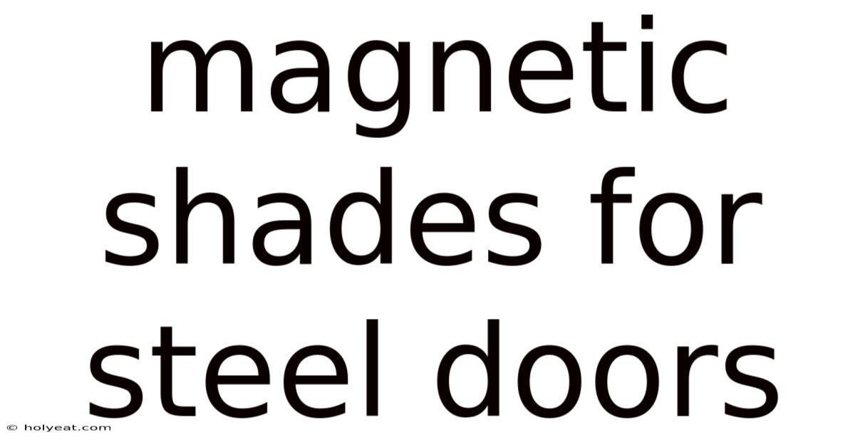 Magnetic Shades For Steel Doors