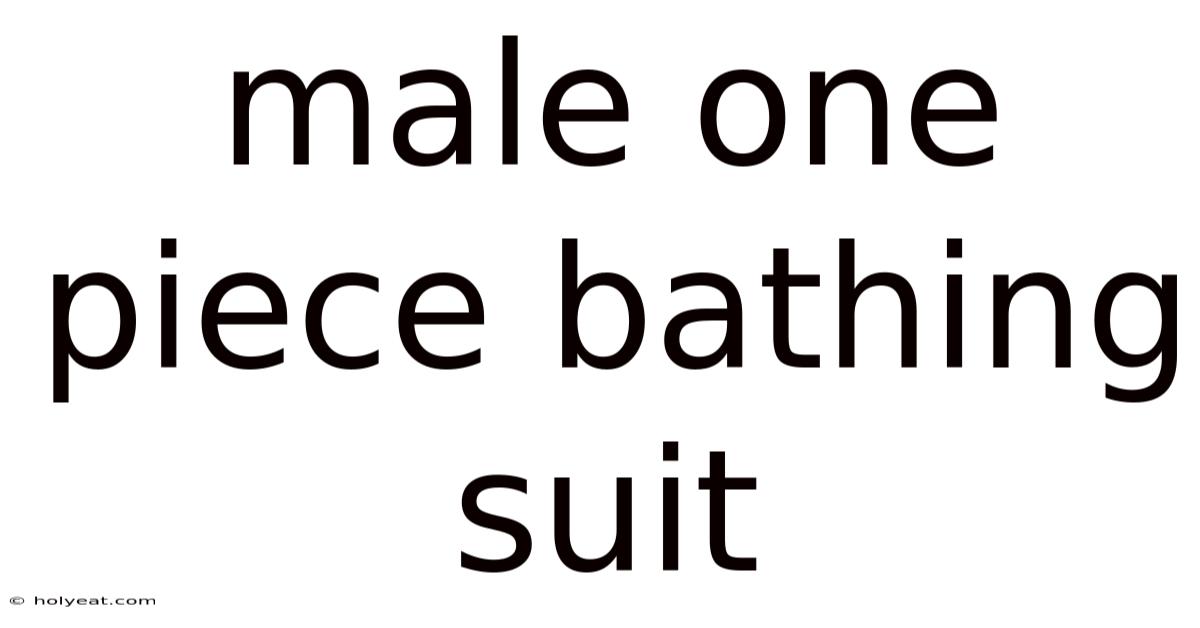 Male One Piece Bathing Suit