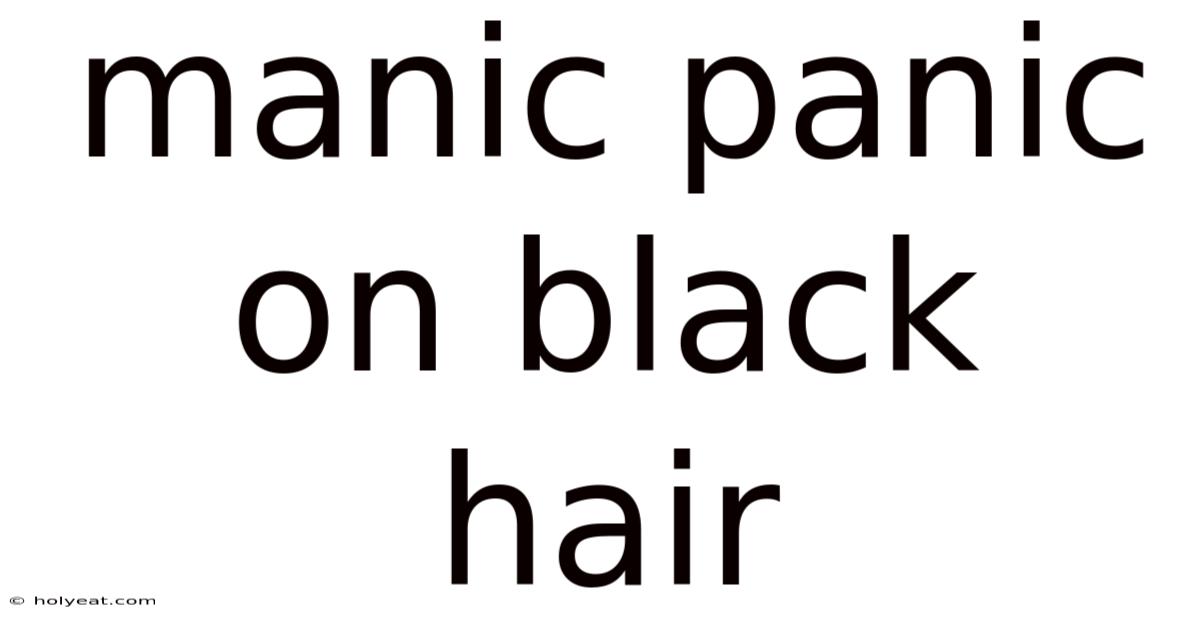 Manic Panic On Black Hair