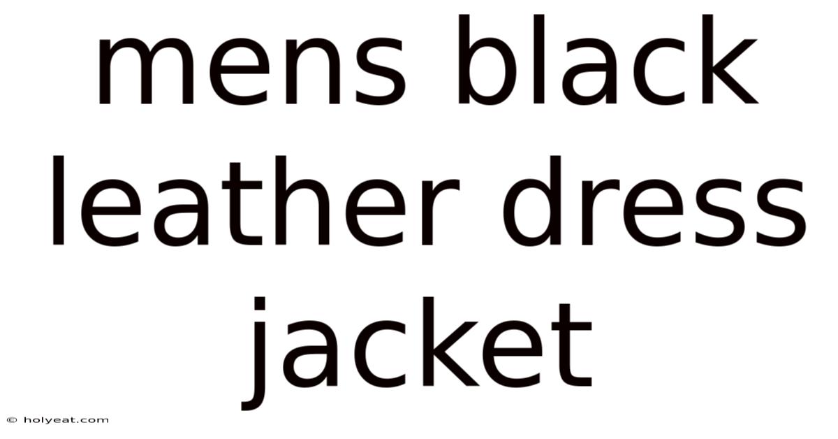 Mens Black Leather Dress Jacket