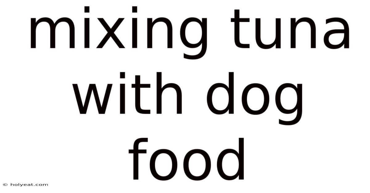 Mixing Tuna With Dog Food