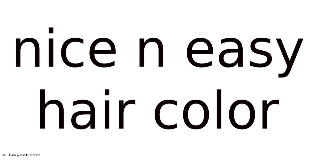 Nice N Easy Hair Color