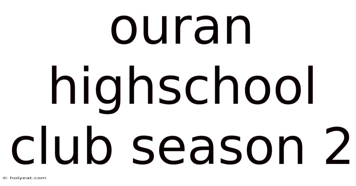 Ouran Highschool Club Season 2