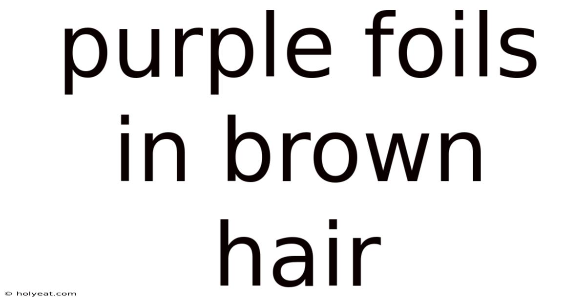 Purple Foils In Brown Hair