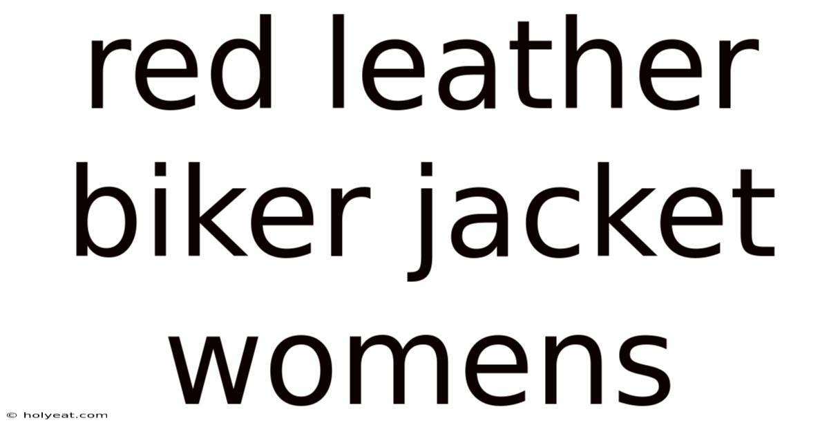 Red Leather Biker Jacket Womens