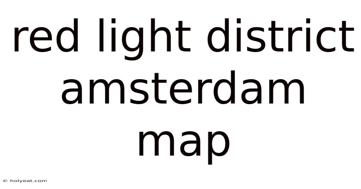 Red Light District Amsterdam Map