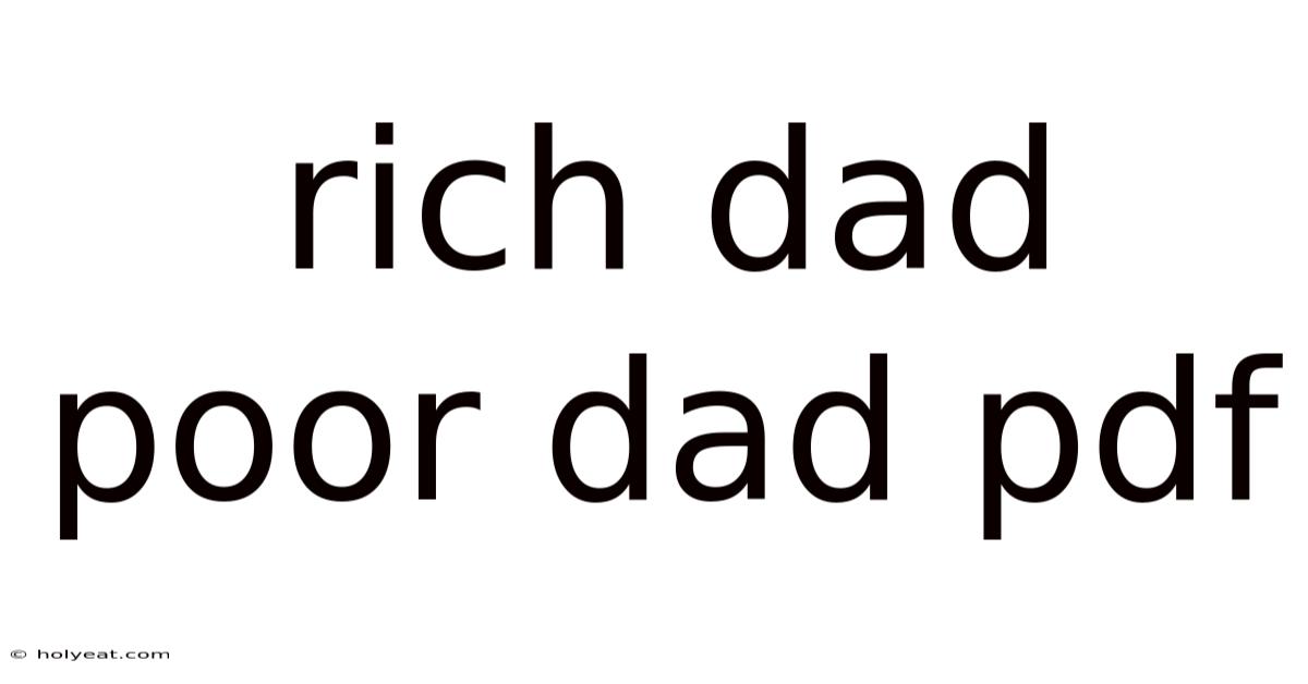 Rich Dad Poor Dad Pdf