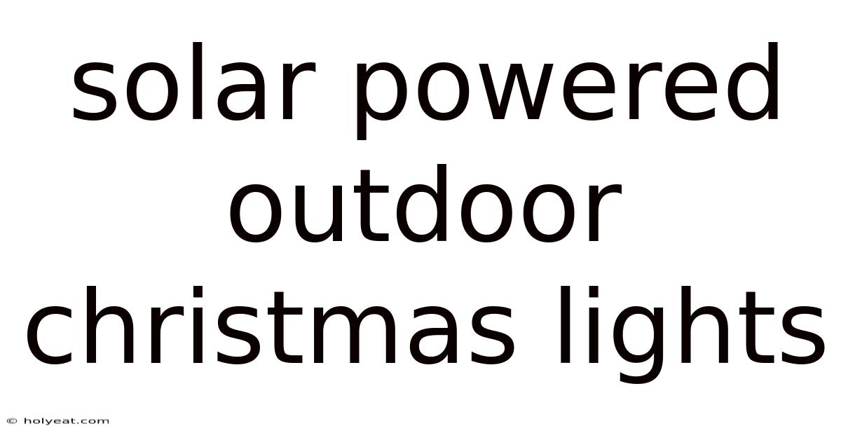 Solar Powered Outdoor Christmas Lights