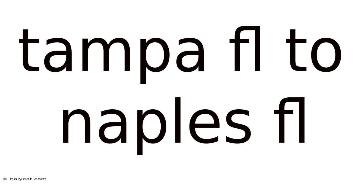 Tampa Fl To Naples Fl