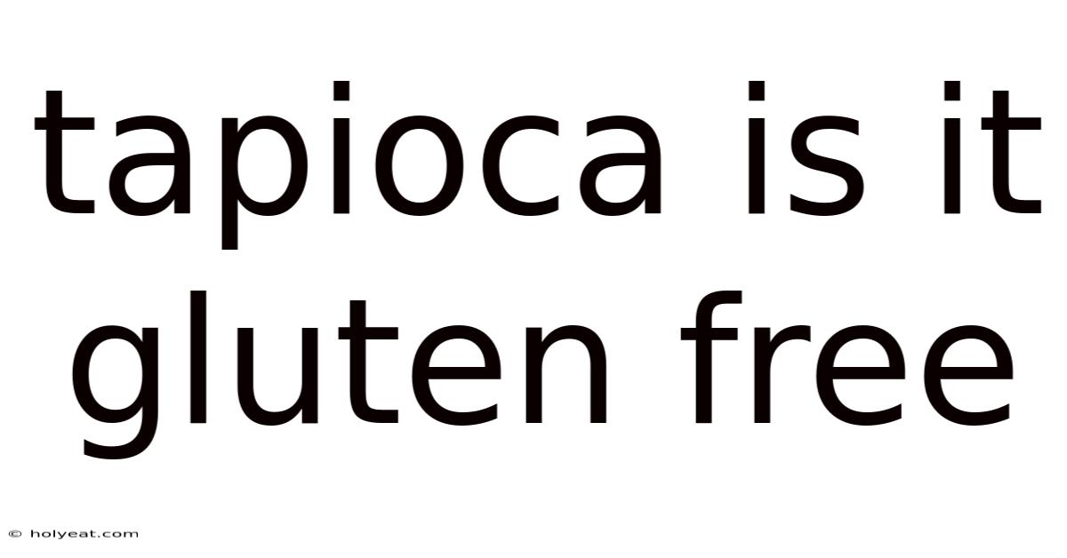 Tapioca Is It Gluten Free