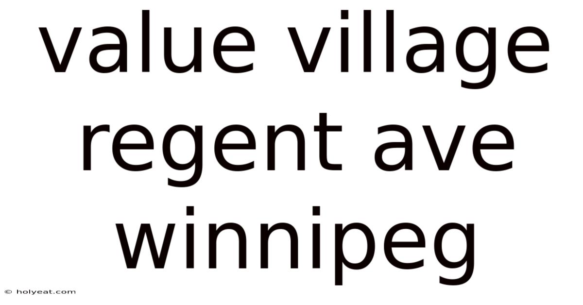 Value Village Regent Ave Winnipeg