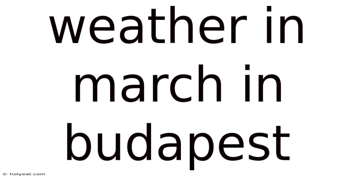 Weather In March In Budapest