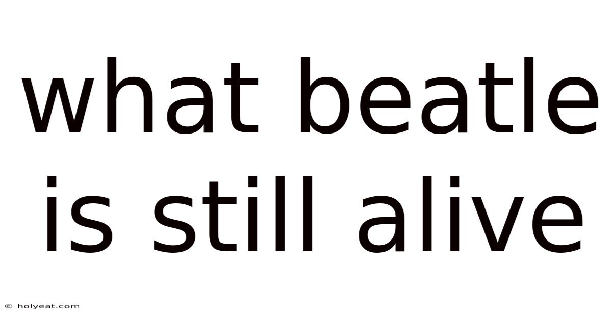 What Beatle Is Still Alive