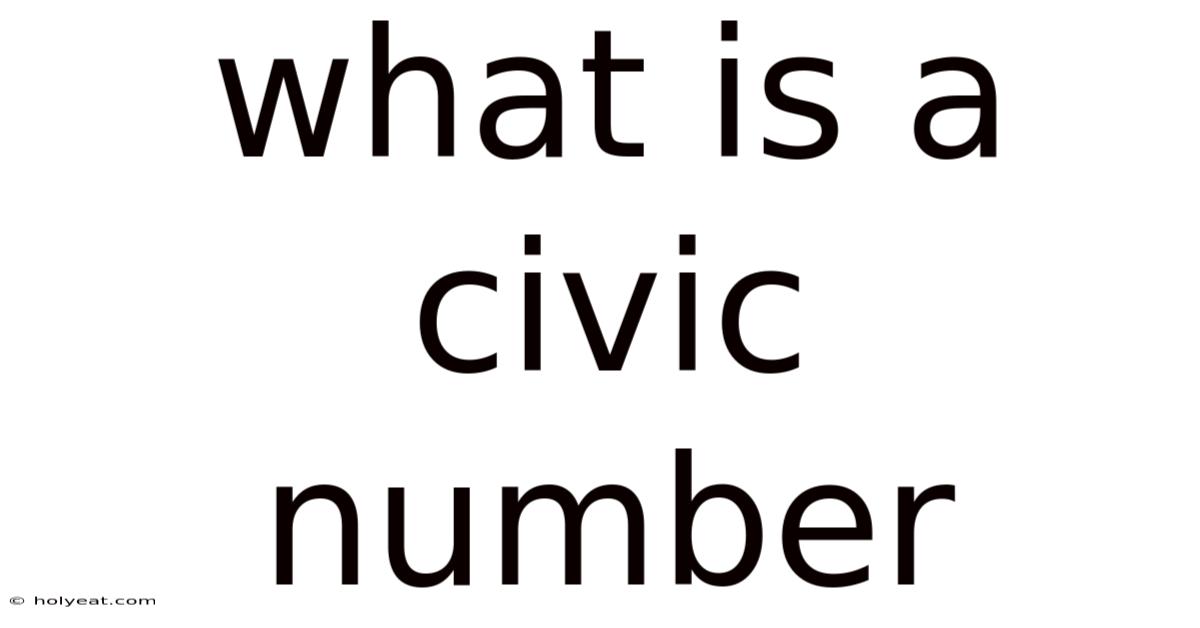 What Is A Civic Number