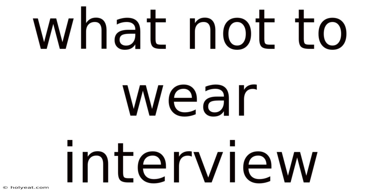 What Not To Wear Interview