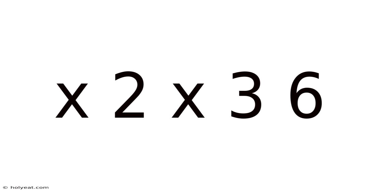 X 2 X 3 6