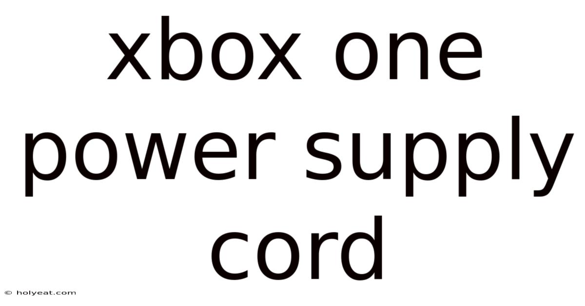 Xbox One Power Supply Cord